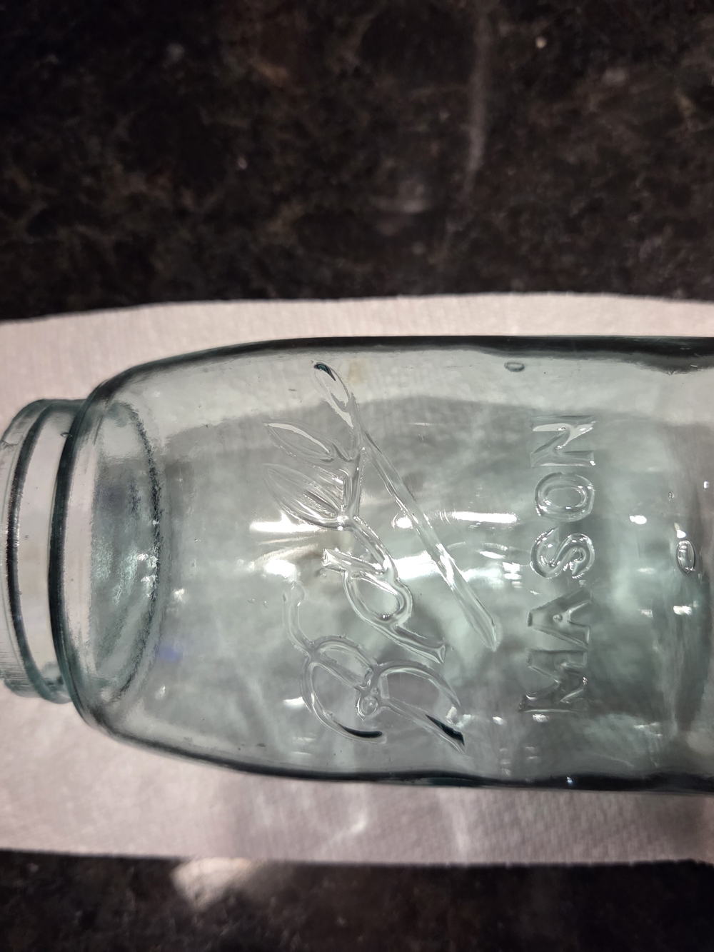 Blue Glass Mason Jar